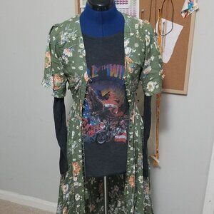 Isla Bay Green 'Rambling Rose' Gown in 'Sundancer' Print S EUC